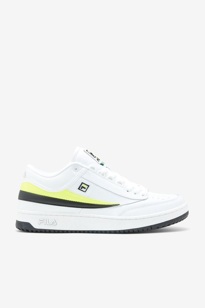 Fila Trainers Mens White T-1 Mid - Ireland 98437-NJOU